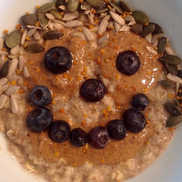 Picture of smiley face in porridge
